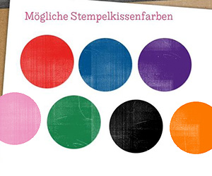 Adressstempel Stempelfarben