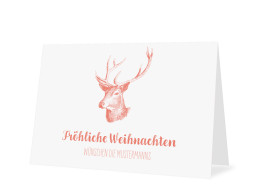 Weihnachtskarte Pure Deer (Klappkarte A6)