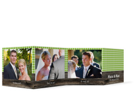 Foto-Leporello zur Hochzeit Alpenglühen (Gastgeschenk) Grün