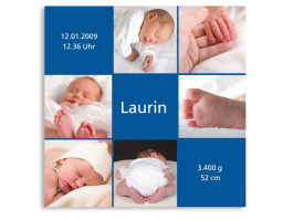 Geburtsplakat Luise Laurin Blau