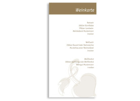 Menükarten zur Hochzeit Oslo (DIN Lang-Karte) Beige