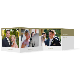 Foto-Leporello zur Hochzeit Colour (Gastgeschenk) Beige