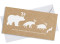 Weihnachtskarte Waldtiere mit Umschlag, Farbversion: weiß