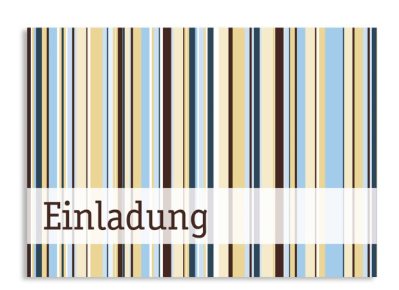 Geburtstagseinladung Stripes (Postkarte A6)