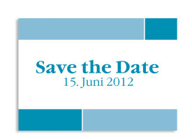 Save-The-Date-Hochzeitskarte Helsinki (Postkarte A6) Blau