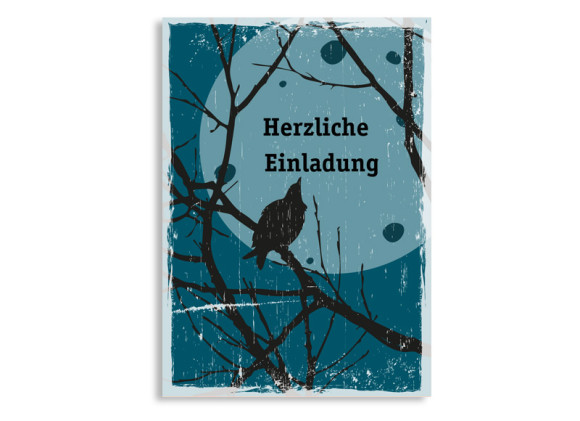 Einladung Birds (Postkarte hochkant)