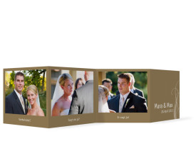 Foto-Leporello zur Hochzeit Dublin (Gastgeschenk) Beige