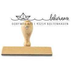 Adress-Stempel "Boltenhagen" (Holzstempel)