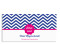 Einschulungskarten Hamptons Start, Vorderseite in blau/pink
