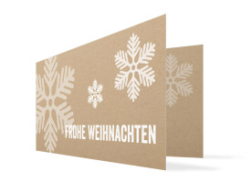 Weihnachtskarten Eissterne Weiß