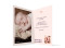 Babykarte (Klappkarte A6), Motiv: Estelle/Etienne, Innenansicht, Farbversion: brombeer/apricot