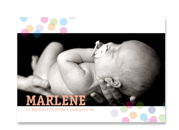 Babypostkarte Marlene/Marlon