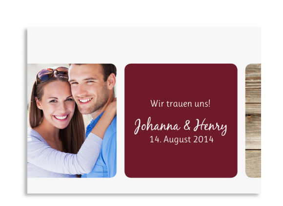 Save the Date-Karte Zürich zur Hochzeit