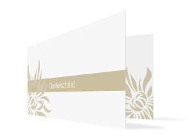 Danksagung Silberhochzeit Florenz (Klappkarte, mit Foto) Beige