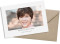 Kommunion Danksagung als Postkarte A6 mit Foto, Motiv: Ausblick KOM, mit Briefhülle, Farbvariante: grau
