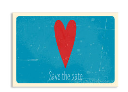 Save the Date-Karte Vintage Heart (Postkarte)