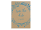 Save the Date (Postkarte), Motiv: Blumenkranz natural, Vorderseite, Farbvariante: blau