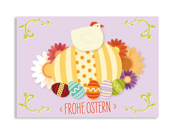 Osterkarten Henne (Postkarte)