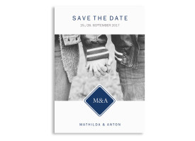 Save the Date Brüssel Blau