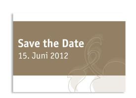 Save-The-Date-Karte Oslo zur Hochzeit (Postkarte A6) Beige