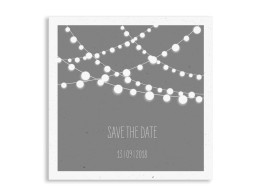 Save the Date-Karte Lichterkette