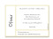 Rückseite, Postkarte zur Geburt, Motiv Olivia/Oliver, Farbversion: beige