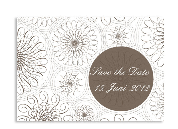 Save-The-Date-Hochzeitskarte Mandala (Postkarte A6)