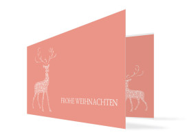 Firmen-Weihnachtskarte Holy Deer Apricot