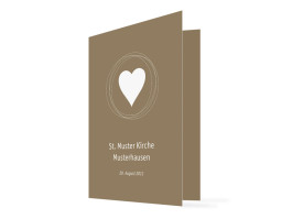 Kirchenheft Hochzeit Pur (Klappkarte) Beige/Weiß