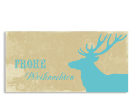 Weihnachtskarte Holy Moose (Postkarte) Blau