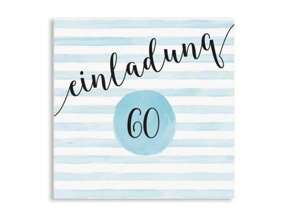 Einladung 60. Geburtstag Dots 'n Stripes