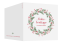 quadratische Weihnachtskarte zum Aufklappen (300 x 150 mm), Motiv: Festtage, Aussenansicht, Farbvariante: beerenrot