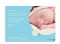 Rückseite, Postkarte zur Geburt, Motiv Ines/Irvan, Farbversion: blau/grün