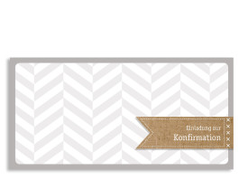 Konfirmationseinladung Pattern (Postkarte) Beige