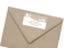 selbstklebendes Adressetikett für Absenderdaten , Motiv: Winterlandschaft AE, mit Briefhülle, Farbvariante: beige