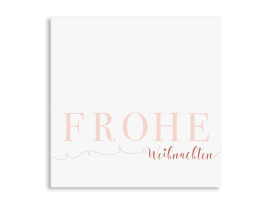 Firmen-Weihnachtskarte Bigletter (Postkarte, quad.) Apricot