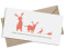 Weihnachtskarte Haustiere mit Umschlag, Farbversion: apricot