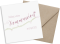 Kommunionseinladung (Postkarte quadratisch), Motiv: Lorbeerblatt, mit Briefhülle, Farbvariante: altrosa