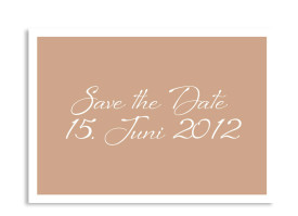 Save-The-Date-Hochzeitskarte Verona (Postkarte A6) Beige