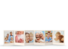 Fotoleporello Farbrahmen Beige