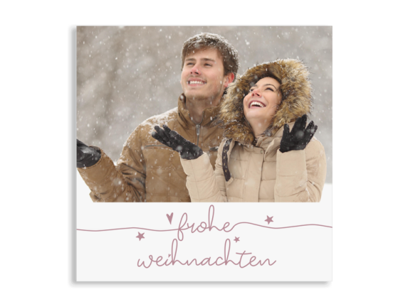 Foto-Weihnachtskarte "Fröhliche Weihnachten" (Quadratische Postkarte)