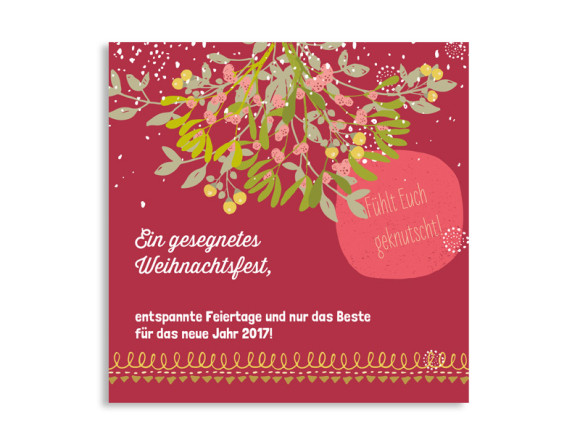 Weihnachtsgrüße Mistelzweig