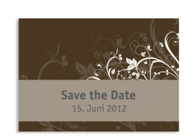 Save-The-Date-Card Wien (Postkarte A6) Braun