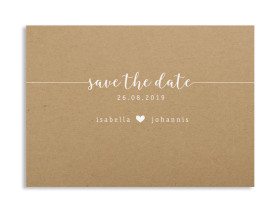 Save-the-Date "Gent Natural" weiss