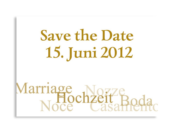 Save-The-Date-Hochzeitskarte Casablanca (Postkarte A6)