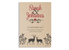 Save the Date Hirsch Beige