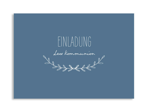 Einladung zur Kommunion "Zweig" (Postkarte)