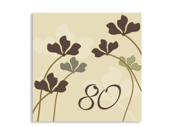 Geburtstagskarte Growing zum 80. (quad. Postkarte)