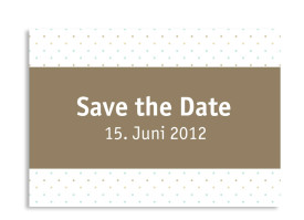 Save-The-Date-Karte Prag zur Hochzeit (Postkarte A6) Beige