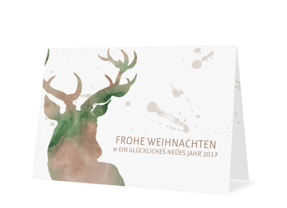 Firmen-Weihnachtskarten Hubertus